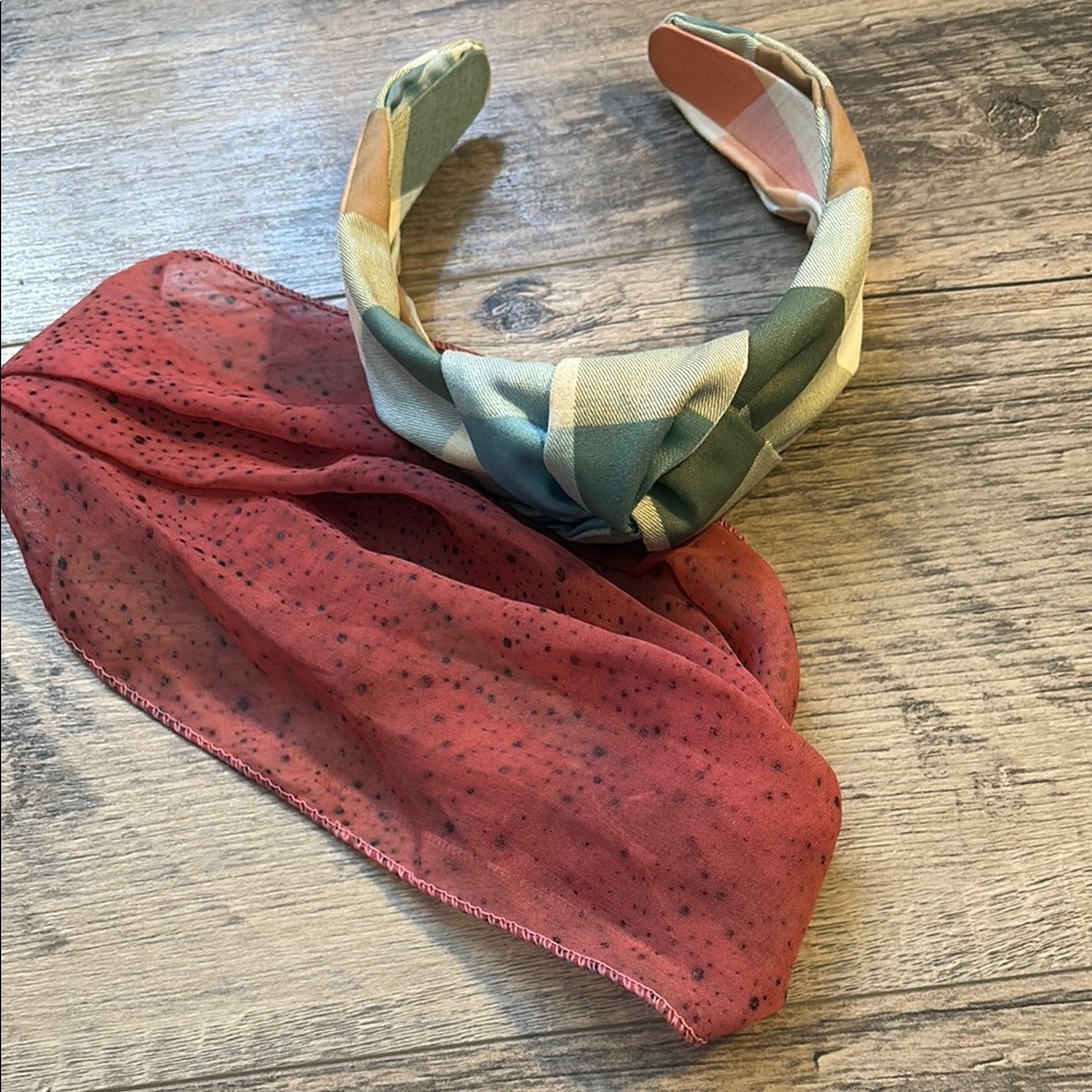 Stylish Women's Headband Set - Red and Multicolor